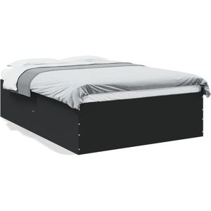 vidaXL Bettgestell Schwarz 140x200 cm Holzwerkstoff