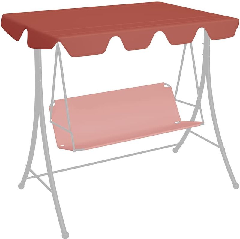 vidaXL Ersatzdach für Hollywoodschaukel Terracotta 150/130x105/70 cm
