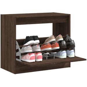 vidaXL Schuhschrank Braun Eichen-Optik 80x42x69 cm Holzwerkstoff