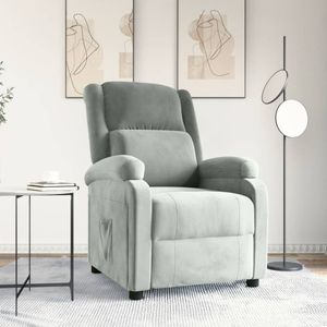 vidaXL Relaxsessel Hellgrau Samt
