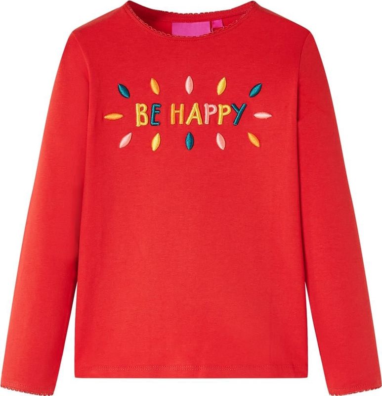 vidaXL Kinder-Langarmshirt Rot 104