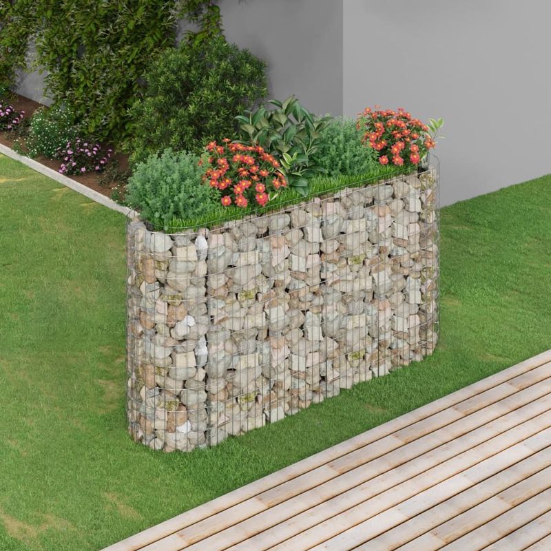 vidaXL Gabionen-Hochbeet Verzinktes Eisen 190x50x100 cm
