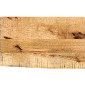 vidaXL Tischplatte 60x30x3,8 cm Baumkante Massivholz Raues Mangoholz