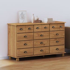 vidaXL Kommode ""ASKIM"" 79x40x133.5 cm Massivholz Kiefer