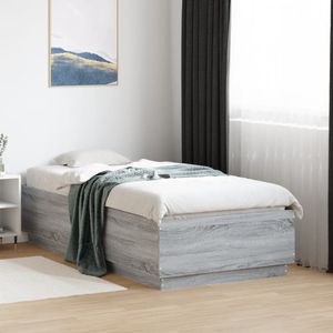 vidaXL Bettgestell Grau Sonoma 75x190 cm Holzwerkstoff