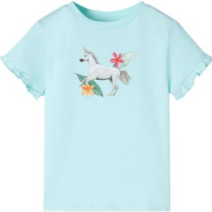 vidaXL Kinder-Kurzarmshirt Hellblau 140