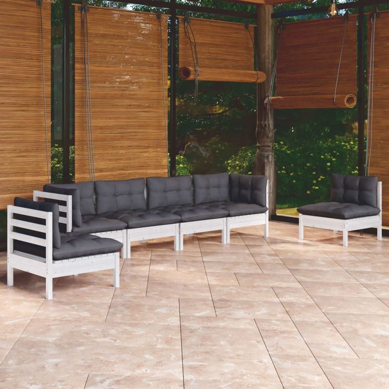 vidaXL 6-tlg. Garten-Lounge-Set mit Kissen Kiefer Massivholz