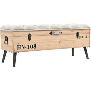 vidaXL Sitzbank mit Stauraum 110 cm Massivholz Tanne