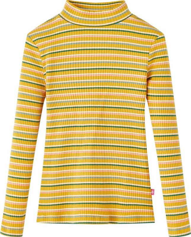 vidaXL Kinder-Langarmshirt Halbrollkragen Ocker 104