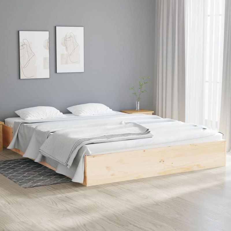 vidaXL Massivholzbett 120x190 cm