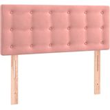 vidaXL LED Kopfteil Rosa 100x5x78/88 cm Samt