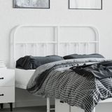 vidaXL Kopfteil Metall Weiß 120 cm
