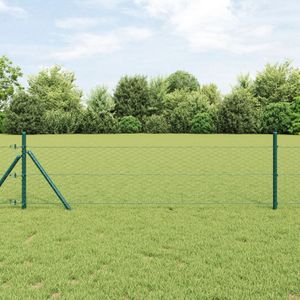 vidaXL Sechseckzaun Grün 0,8x50 m Stahl