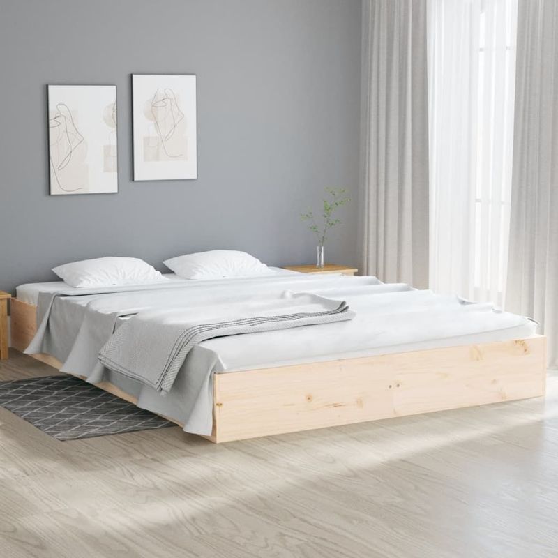 vidaXL Massivholzbett 180x200 cm