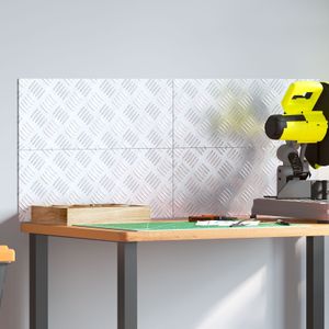 vidaXL Aluminium-Treppentritte 4 Stück Rutschfest 50x20 cm
