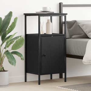 vidaXL Nachttisch Schwarz Eiche 41x31x80 cm Holzwerkstoff
