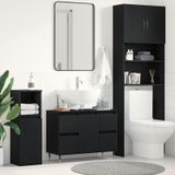 vidaXL Waschbeckenunterschrank Schwarze Eiche 80x33x60 cm Holzwerkstoff