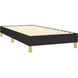 vidaXL Boxspringbett mit Matratze Schwarz 100x200 cm Stoff