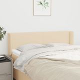 vidaXL Kopfteil mit Ohren Creme 147x16x78/88 cm Stoff