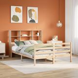 vidaXL Massivholzbett mit Regal ohne Matratze 120x200 cm Kiefer