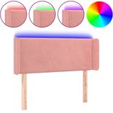 vidaXL LED Kopfteil Rosa 103x16x78/88 cm Samt