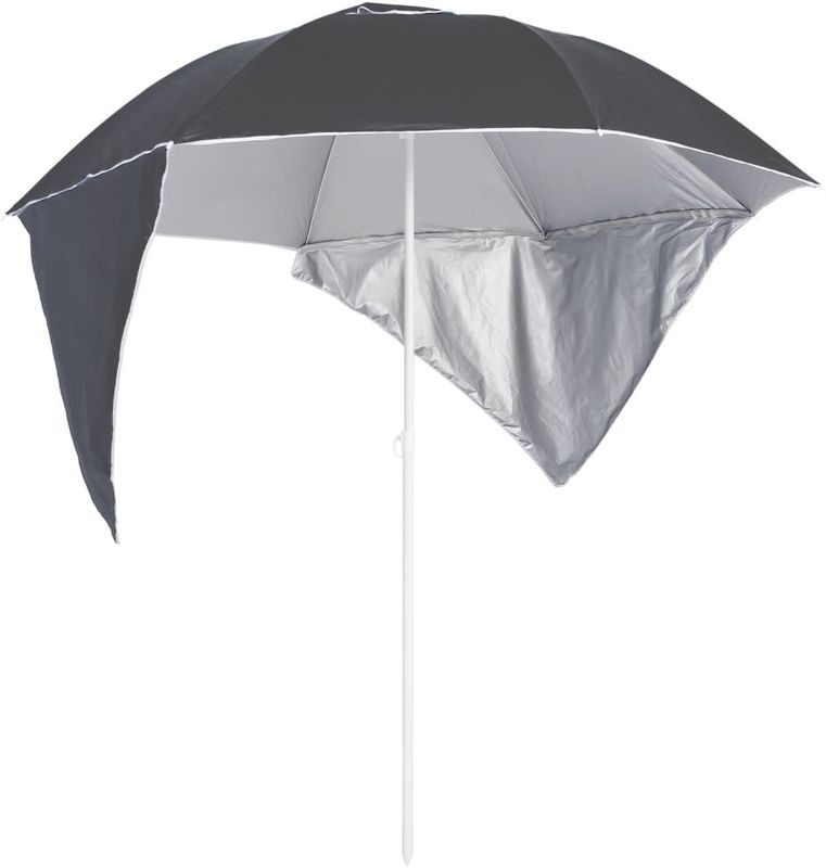 vidaXL Strandschirm mit Seitenteilen Anthrazit 215 cm