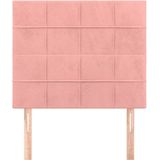 vidaXL Kopfteile 2 Stk. Rosa 100x5x78/88 cm Samt