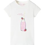 vidaXL Kinder-T-Shirt Ecru 128