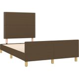 vidaXL Bettgestell ohne Matratze Dunkelbraun 120x200 cm Stoff