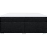 vidaXL Boxspringbett mit Matratze Schwarz 200x200 cm Stoff