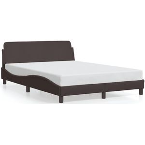 vidaXL Bettgestell ohne Matratze Dunkelbraun 120x200 cm Stoff