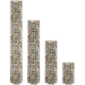vidaXL Gabionen-Hochbeete 4 Stk. Rund Ø30x50/100/150/200 cm