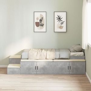 vidaXL Bettgestell Beton Grau 90x200 cm
