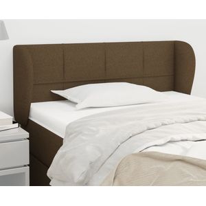 vidaXL Kopfteil mit Ohren Dunkelbraun 93x23x78/88 cm Stoff