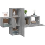 vidaXL 3-tlg. TV-Schrank-Set Grau Sonoma Holzwerkstoff
