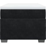vidaXL Boxspringbett mit Matratze Schwarz 90x200 cm Samt