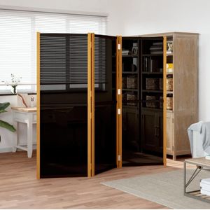 vidaXL 3-tlg. Raumteiler Schwarz 210x180 cm
