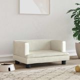 vidaXL Hundebett Creme 60x40x30 cm Samt