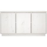 vidaXL Sideboard Weiß 111x34x60 cm Massivholz Kiefer