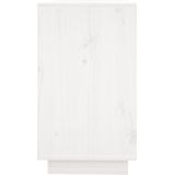 vidaXL Sideboard Weiß 111x34x60 cm Massivholz Kiefer