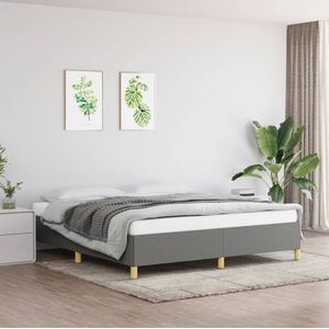 vidaXL Bettgestell ohne Matratze Dunkelgrau 180x200 cm Stoff