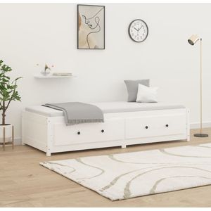 vidaXL Tagesbett ohne Matratze Weiß 90x200 cm Massivholz Kiefer
