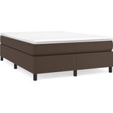 vidaXL Bettgestell Braun 140x190 cm Kunstleder