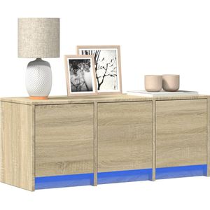 vidaXL TV-Schrank LED Sonoma-Eiche 97x34x40 cm Holzwerkstoff
