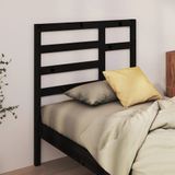 vidaXL Bett-Kopfteil Schwarz 96x4x104 cm Massivholz Kiefer