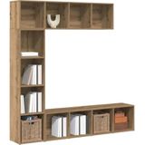 vidaXL Buchschränke 3 Stück Artisan Eiche Holzwerkstoff
