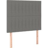 vidaXL Kopfteile 2 Stk. Dunkelgrau 90x5x78/88 cm Stoff