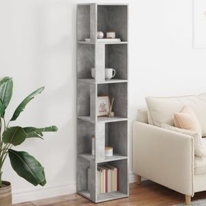 vidaXL Eckregal Betongrau 33x33x164,5 cm Holzwerkstoff