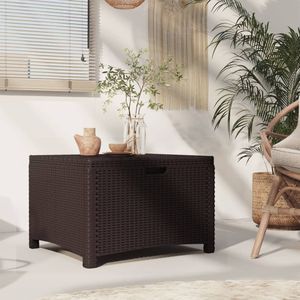 vidaXL Garten-Aufbewahrungsbox 60x54x41 cm PP Rattan Braun