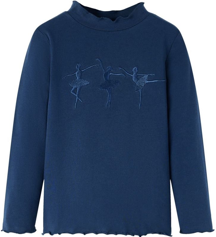 vidaXL Kinder-Langarmshirt Marineblau 128